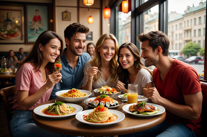 Кулинарные традиции Европы и Азии в одном кафе для гурманов